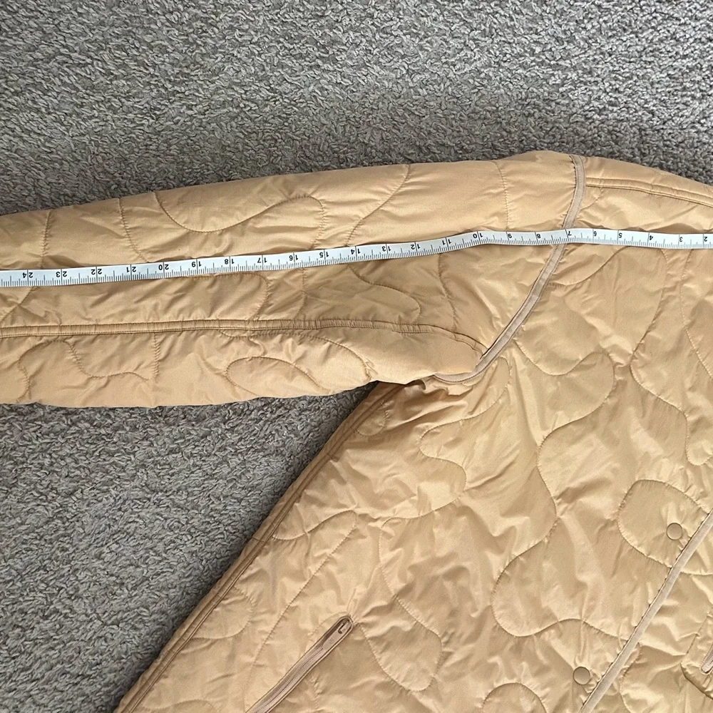 Lululemon Insulated Quilted Long Bomber- Heather Pecan Tan - Picture 8 of 11